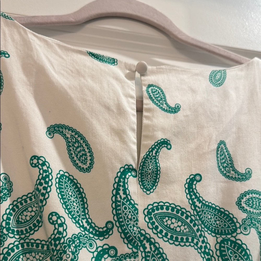 NINE WEST Elegant Green Paisley Dress - Picture 5 of 12